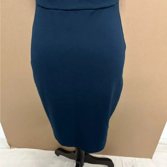 Soprano Dress Navy Blue Size Medium Knee Length Stretchy - Picture 4 of 5